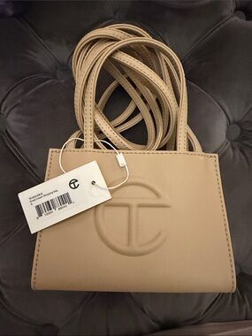 Telfar Small Cream Shopping Bag
